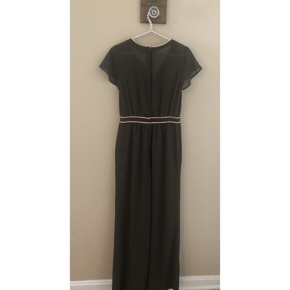 Modcloth Womens Size Small Green Intrigue Mastery Jumpsuit Wide Leg Flowy - Picture 4 of 6